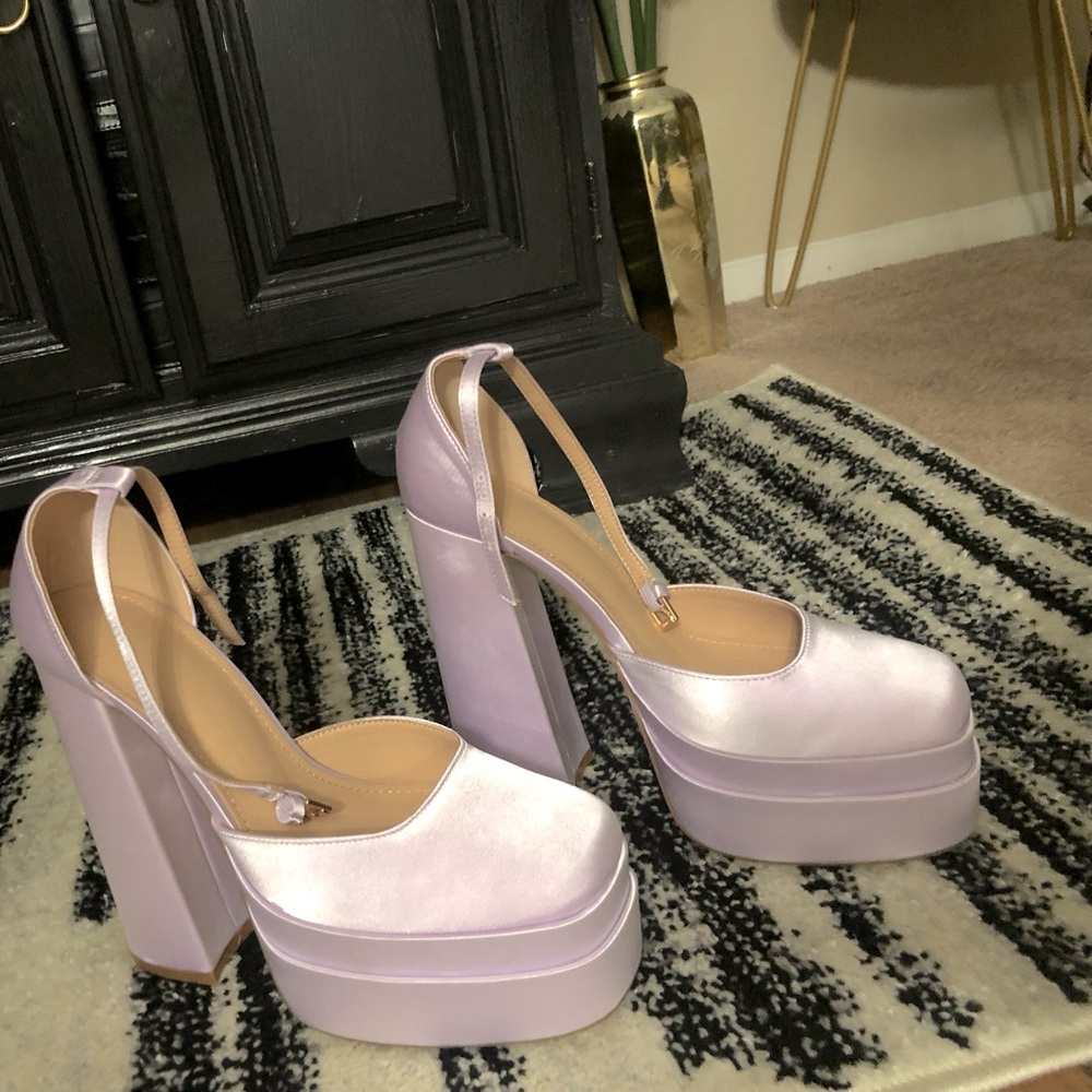 Double Platform Lilac Heels